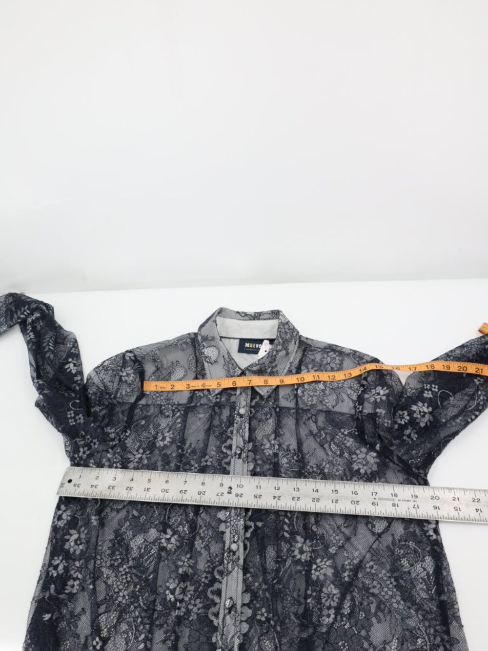 NWOT Anthropologie Maeve top womens L Lace Sheer Long Sleeve Button Down Blouse - Picture 13 of 13